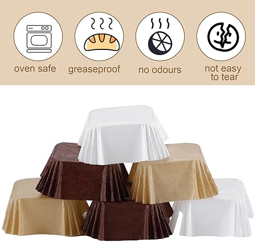 Miniatura 3 de Layhit 900 forros cuadrados para cupcakes, tazas de papel para hornear, a prueba de grasa, envoltorios de magdalenas, forros para magdalenas, bodas,