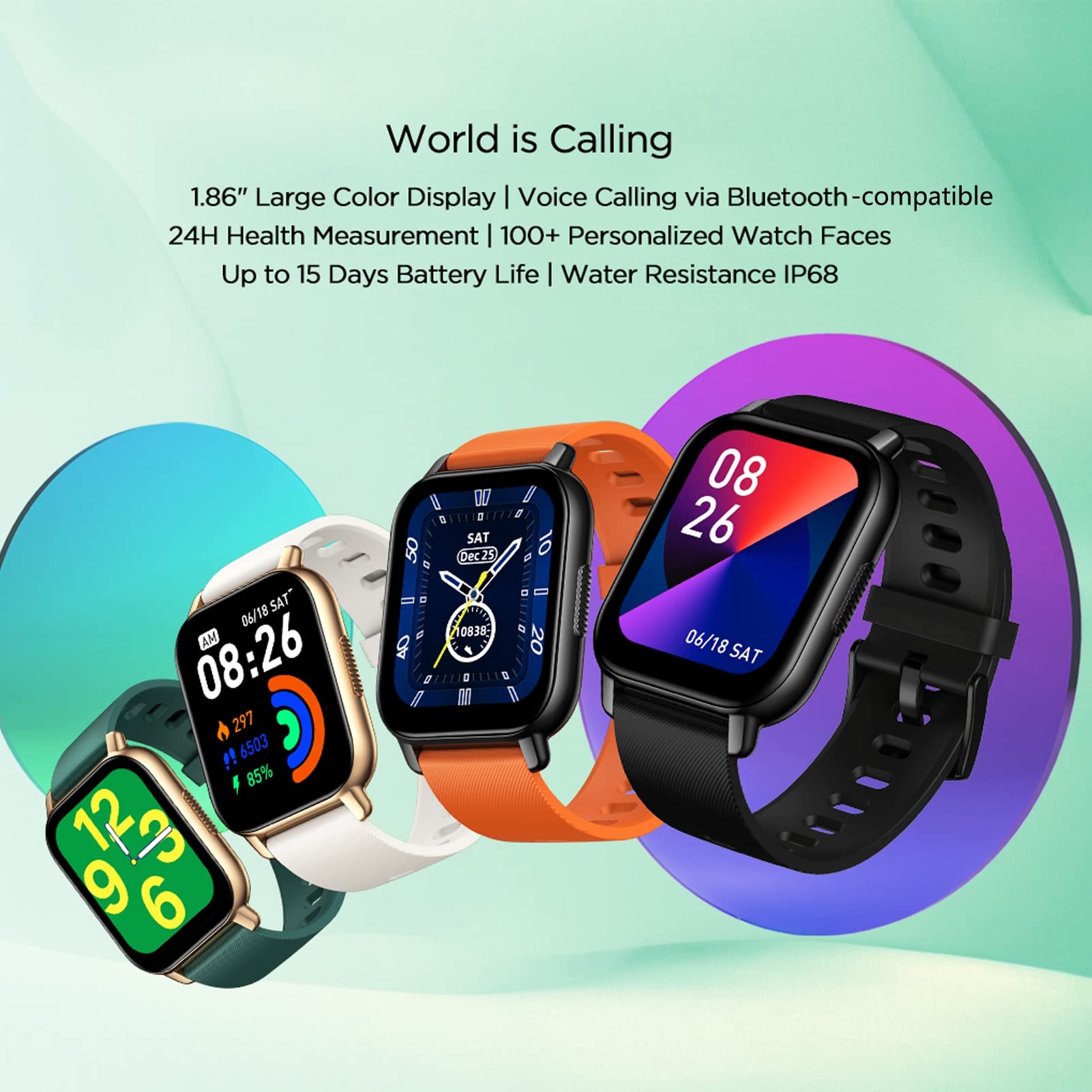 Zeblaze BTALK SMART WATM Multifunkcyjne monitorowanie zdrowia IP68 Wodoodporne sporty modowe BT Calling Smart Watch do biegania