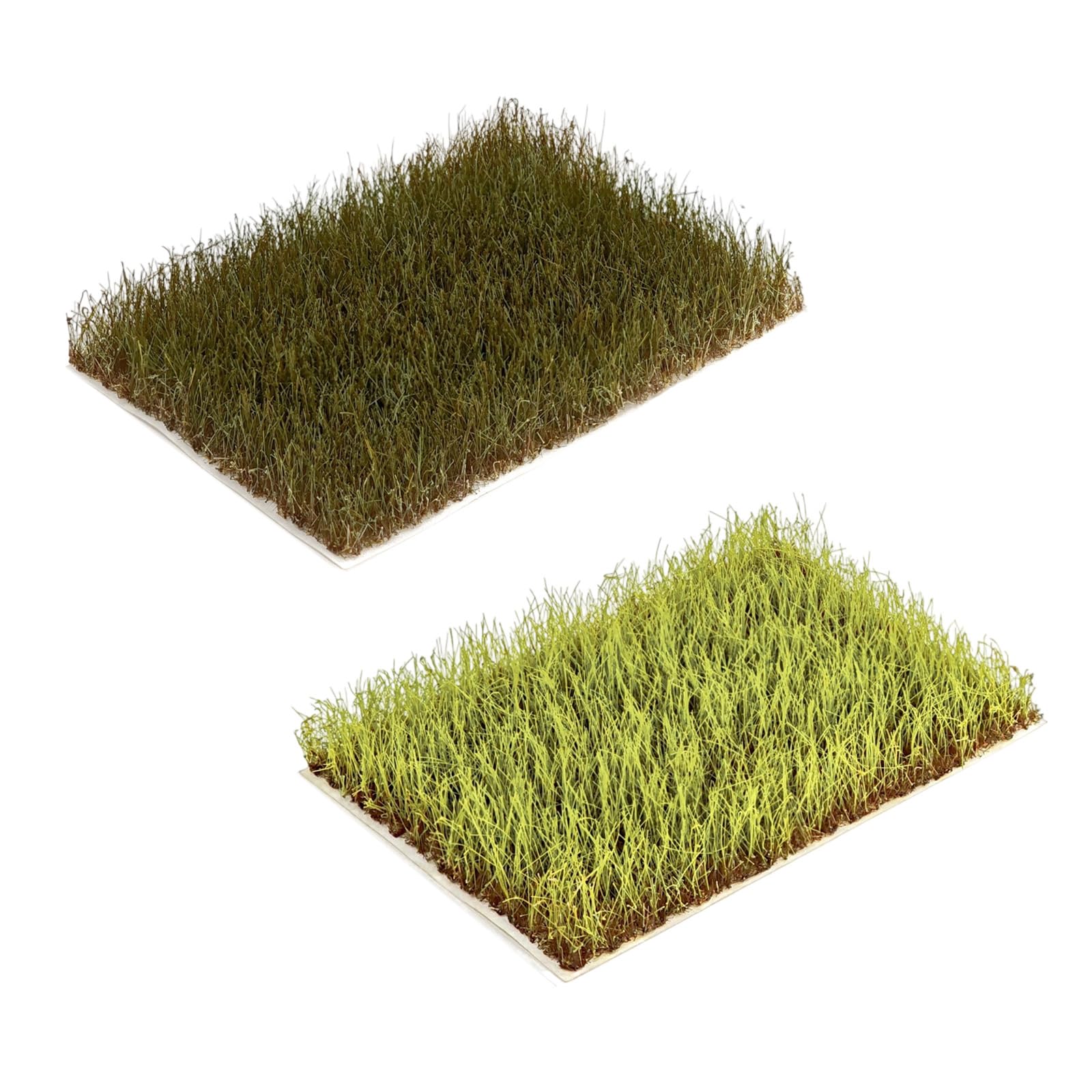 XuQiZZpp 2 Pack Realistic Miniature Grass Sheet Nylon Perfect for Model Railroads Architecture Dioramas and Creative Crafts