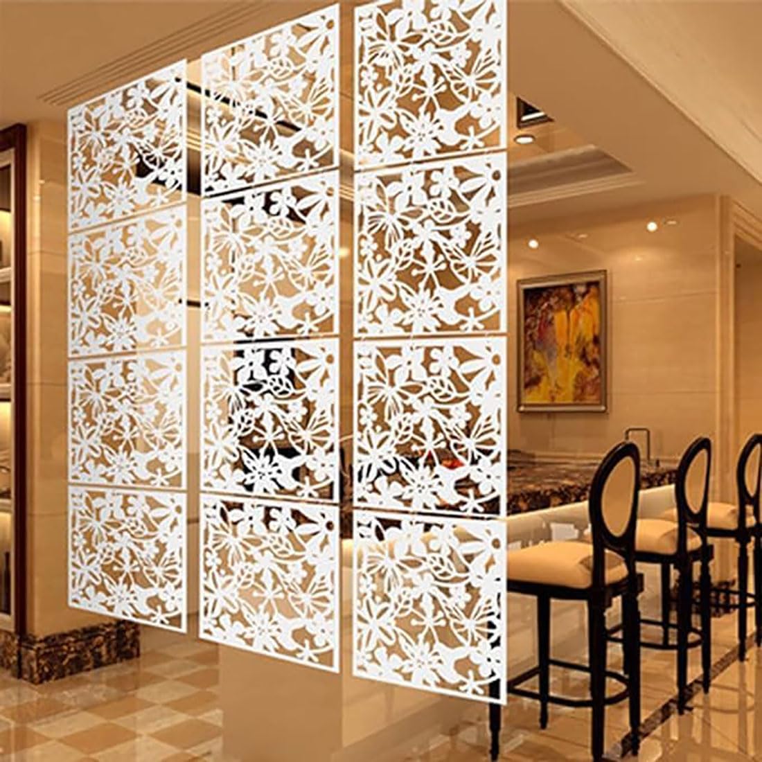 Séparateur mural à faire soi même blanc pour cloisonner une cuisine ouverte facilement