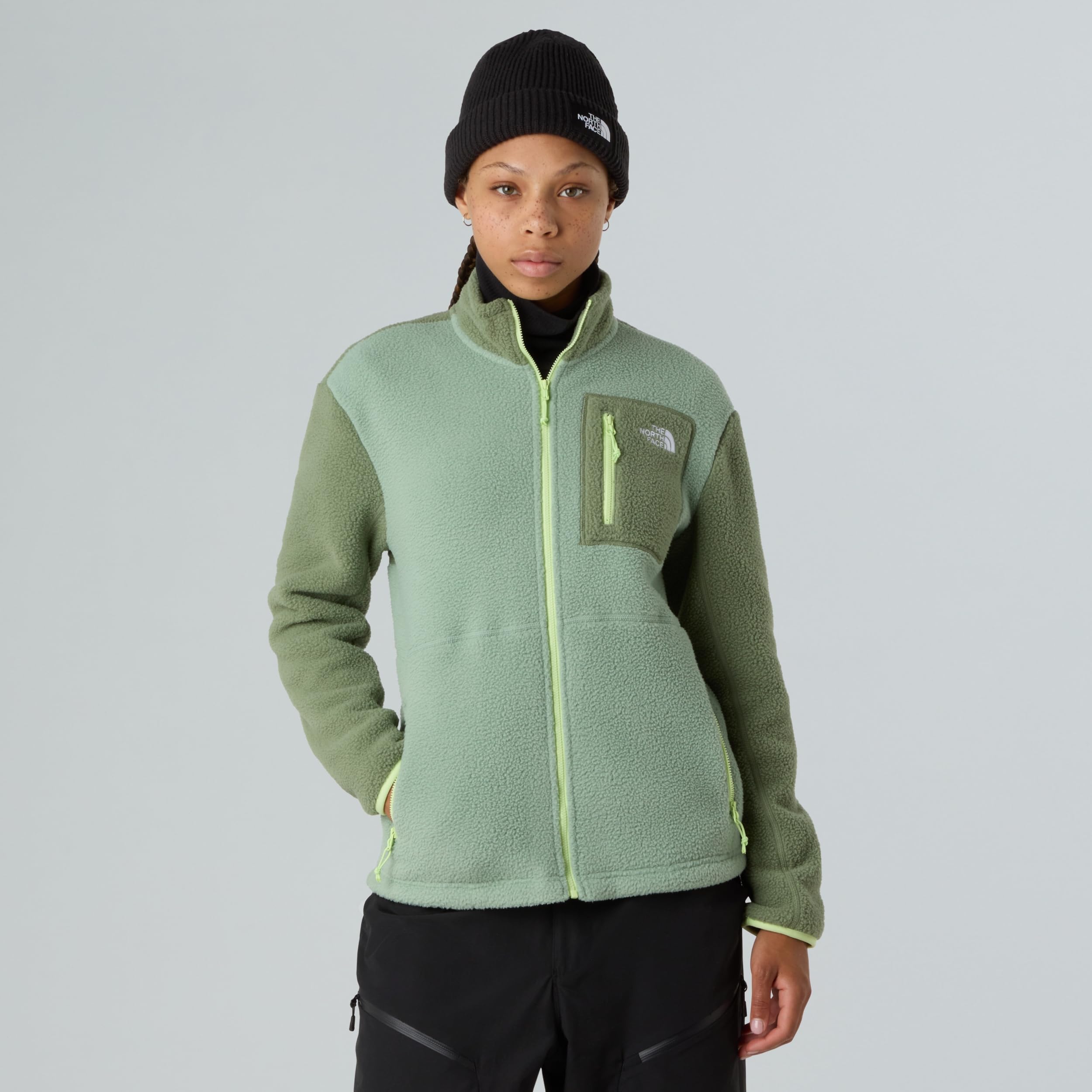 The North Face Women's Yumiori Full Zip Jacket, Slate Moss/Bark Mist/As, XS