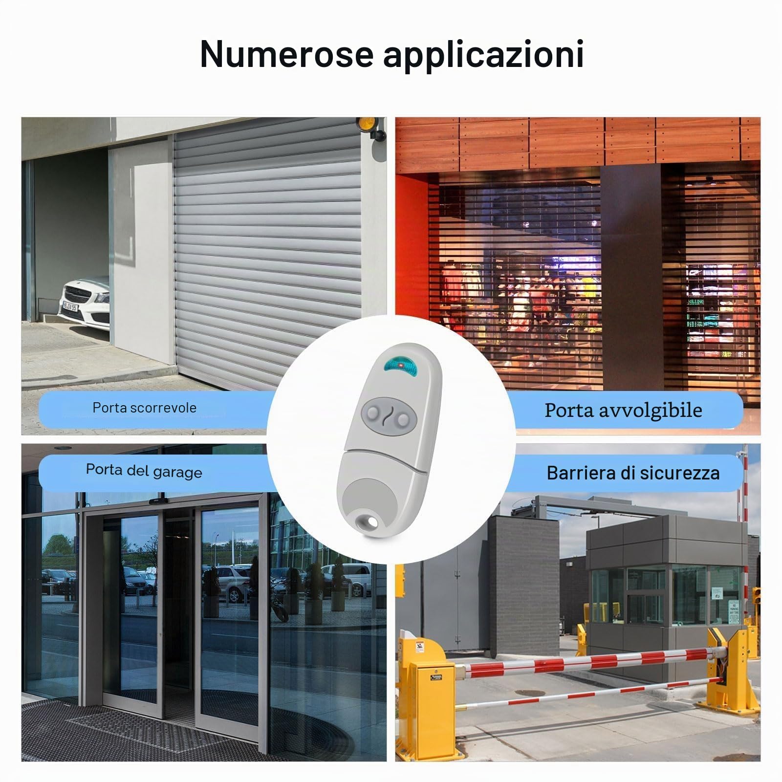3 Pezzi Telecomando Cancello, 433,92 MHz Telecomando Porta del Garage,Telecomando Compatibile con 433MHz Telecommande C@me EV, NA, EE, 2 Canali