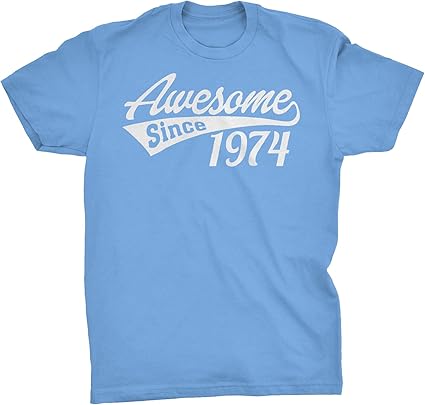 Amazon.com: 47th Birthday Gift Shirt for Men - Awesome Since 1974: Clothing
