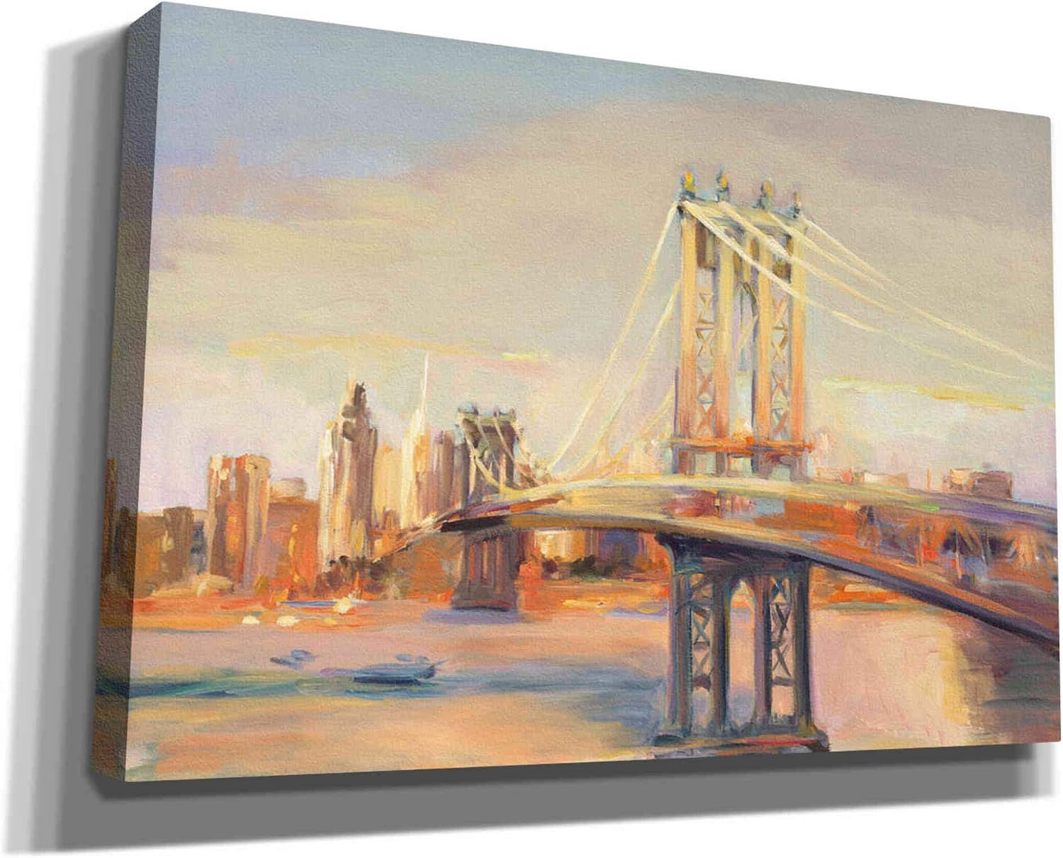 Epic Graffiti 'Manhattan Reflection' by Marilyn Hageman, Canvas Wall Art, 12"x18"