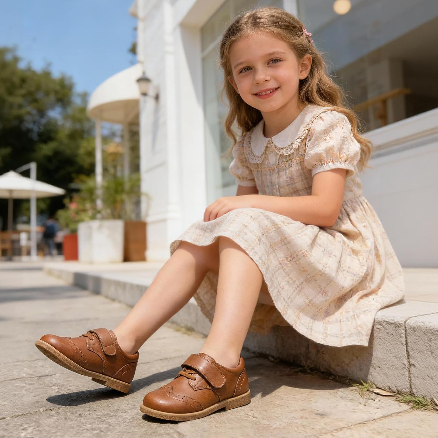 GINNI Toddler Boys Girls Dress Shoes Little Kid Oxfords Wedding Church Shoes Non-Slip Comfort School Loafers