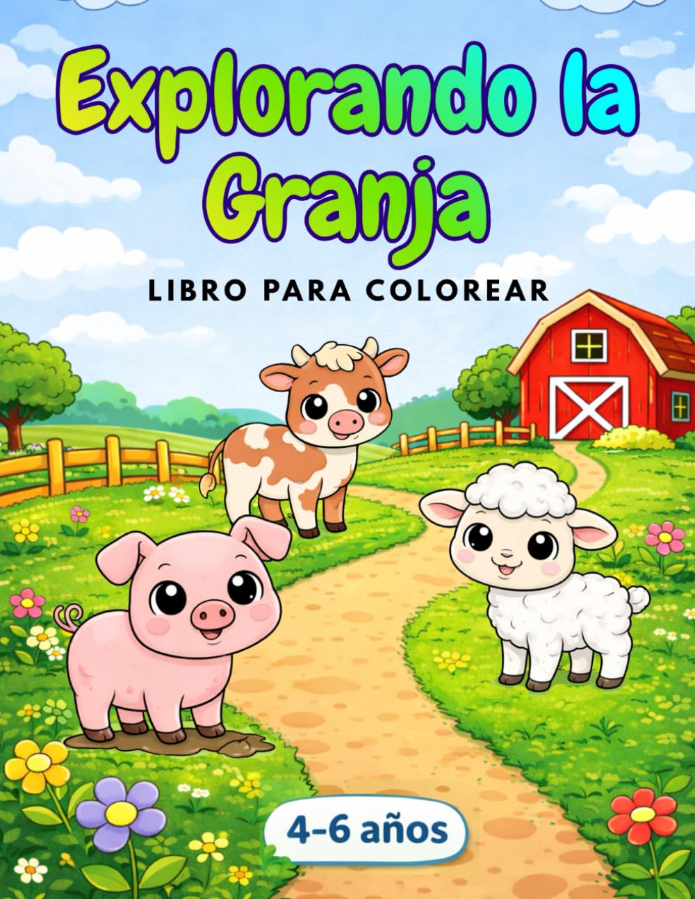 Explorando la granja: Libro para colorear