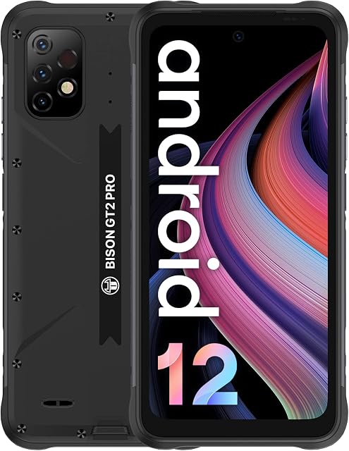 UMIDIGI Rugged Smartphone, BIOSN GT2 Pro Android 12, 8GB + 256GB, Dual 4G SIM Unlocked Phone, 6150mAh Battery, 64MP+24MP Camera, 6.5'' FHD+ Screen Mobile Phone, IP68/IP69K Waterproof Phone NFC