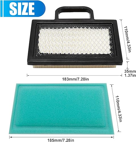 Miniatura 2 de 499486 Filtro de aire y 492932 Reemplazo del filtro de aceite para John Deere D130 X140 X165 X130R X135R X155R Tractor de cortacésped, repuesto para