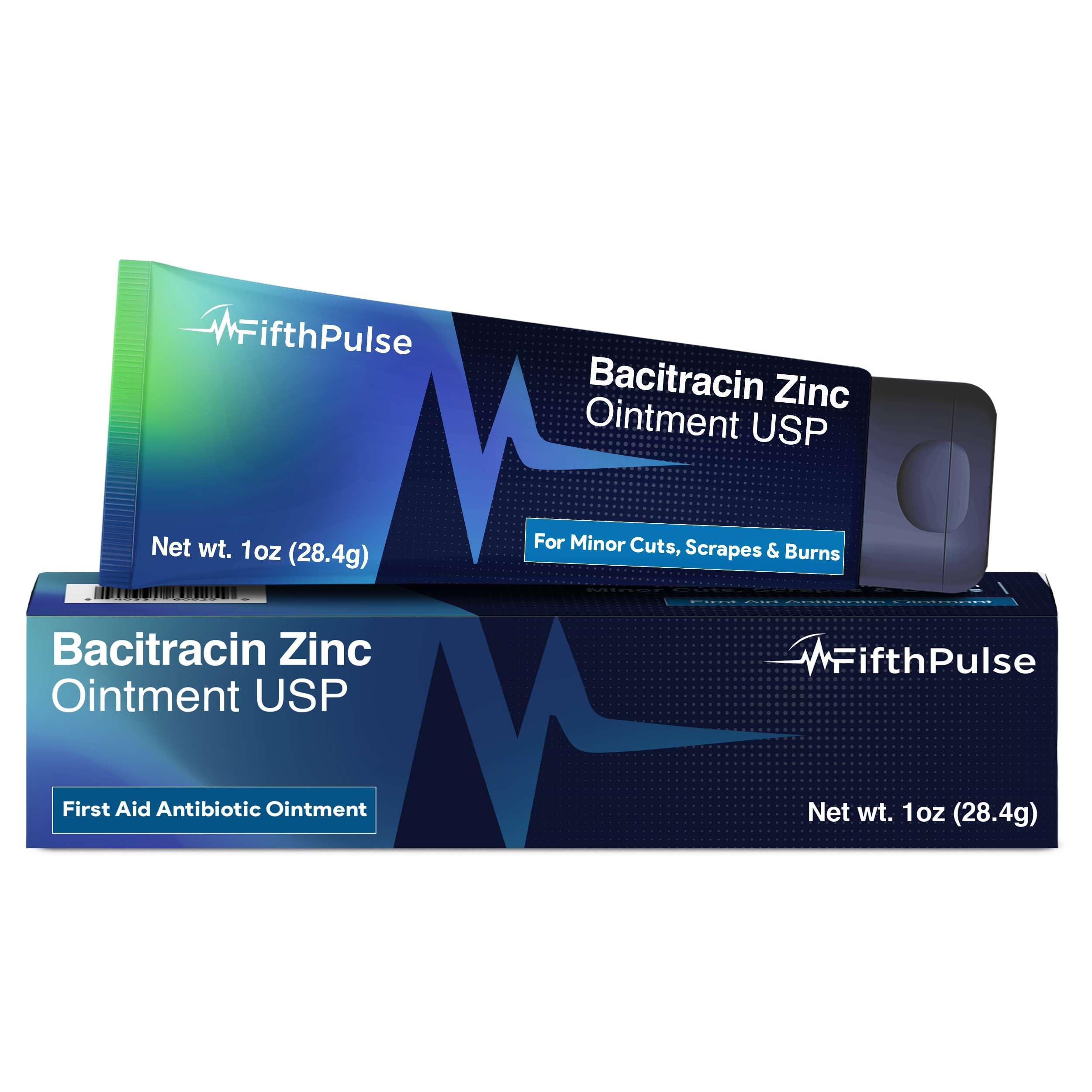 Bacitracin Antibiotic Ointment with Zinc, 1oz - First Aid Ointment for Minor Cuts, Bruises, Abrasions, Burns - Topical Antibiotic for Wound Healing