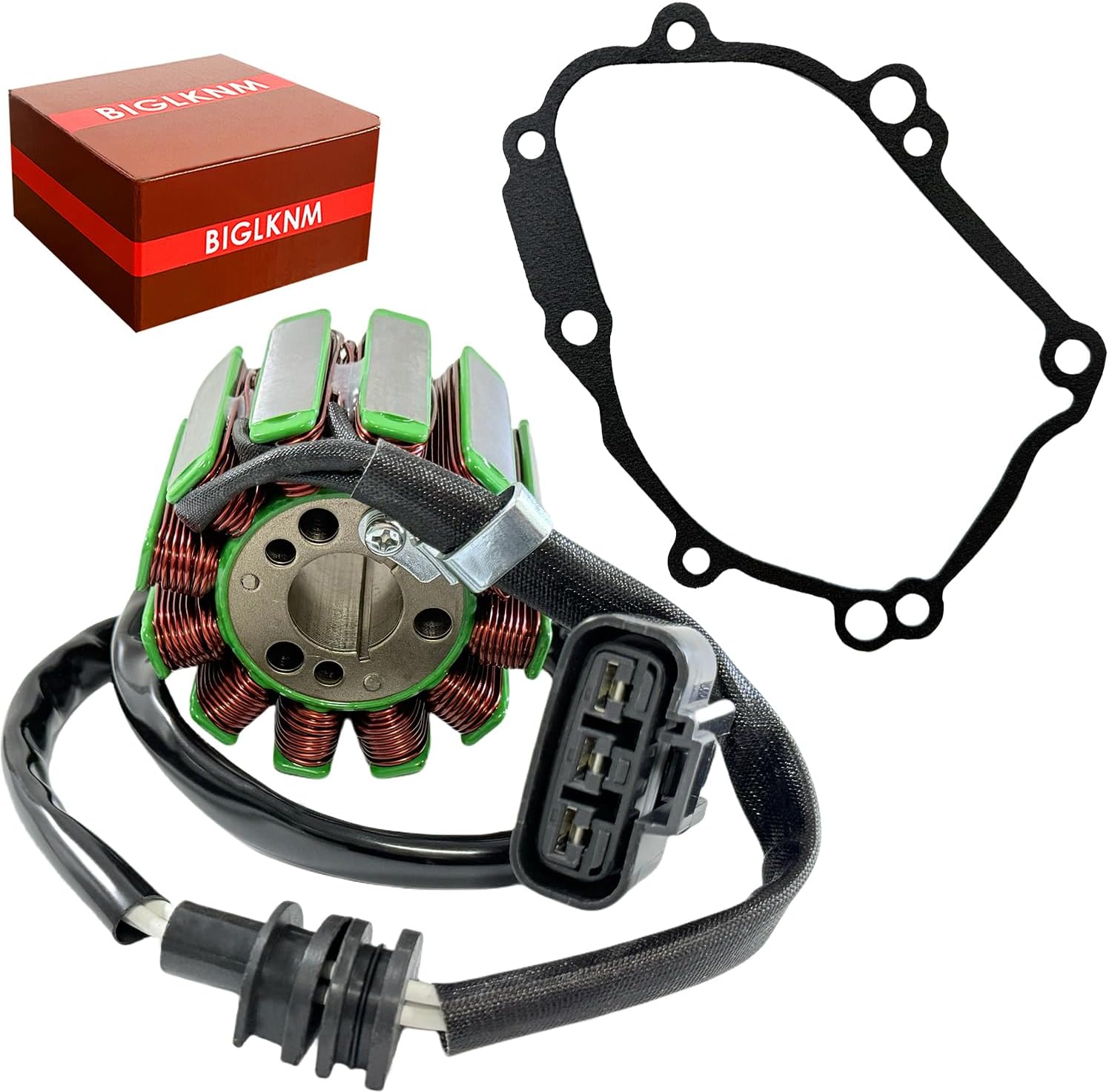 Magneto Stator Coil and Gakset Fit for Yamaha YZF-R1 R1 FZ1 FZ8 FZS1 OEM# 2D1-81410-10-00 2D1-15451-10-00