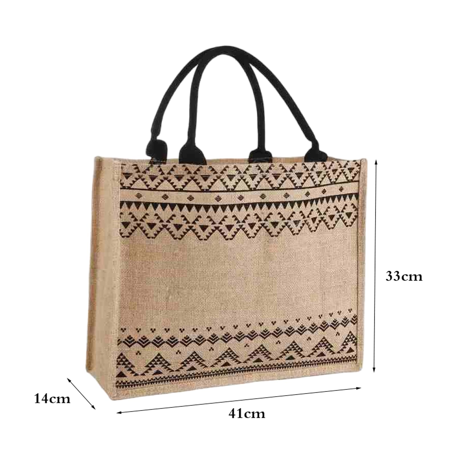 Bolsa de yute para la compra, Bolsa De Compras Yute Reutilizable 41x33x14 Cm