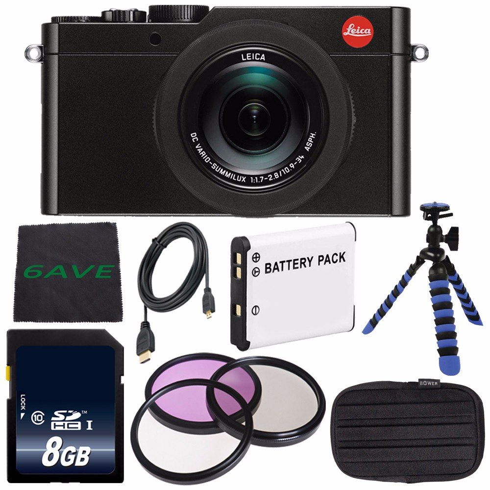 Leica D-LUX (Typ 109) Digital Camera (Black) (International Model) + DMW-BLE9 Replacement Lithium Ion Battery + Flexible Tripod with Gripping Rubber Legs