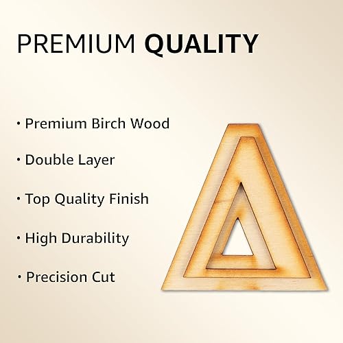 Miniatura 2 de Letras de madera griega oficiales, doble capa de 2 pulgadas, dos letras por paquete (Delta)