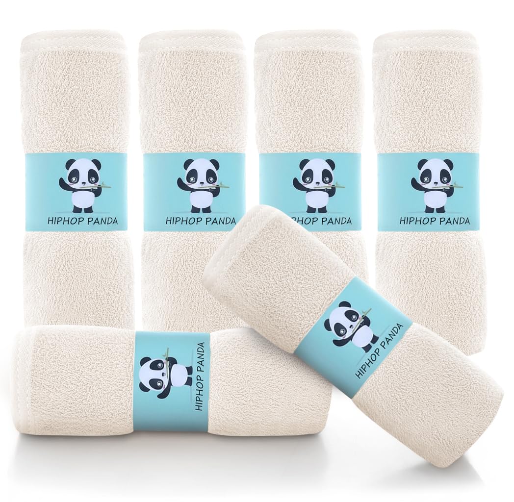23% Off HIPHOP PANDA Baby Washcloths – Soft Bamboo 6 Pack