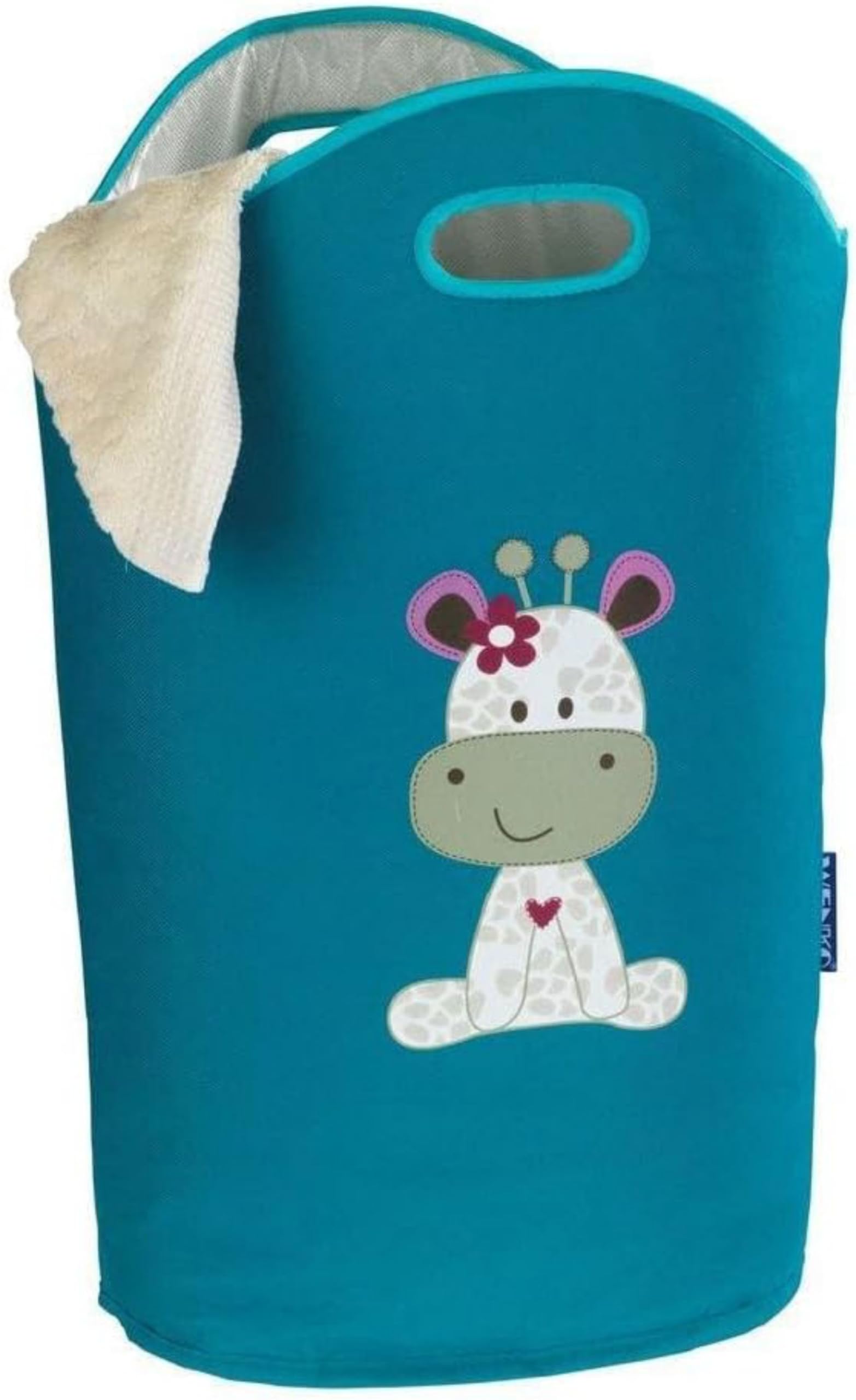 WENKO Kosz na pranie Kids Greta Petrol - pojemność kosza na pranie: 24 l, poliester, 40 x 52 x 20 cm, petrol