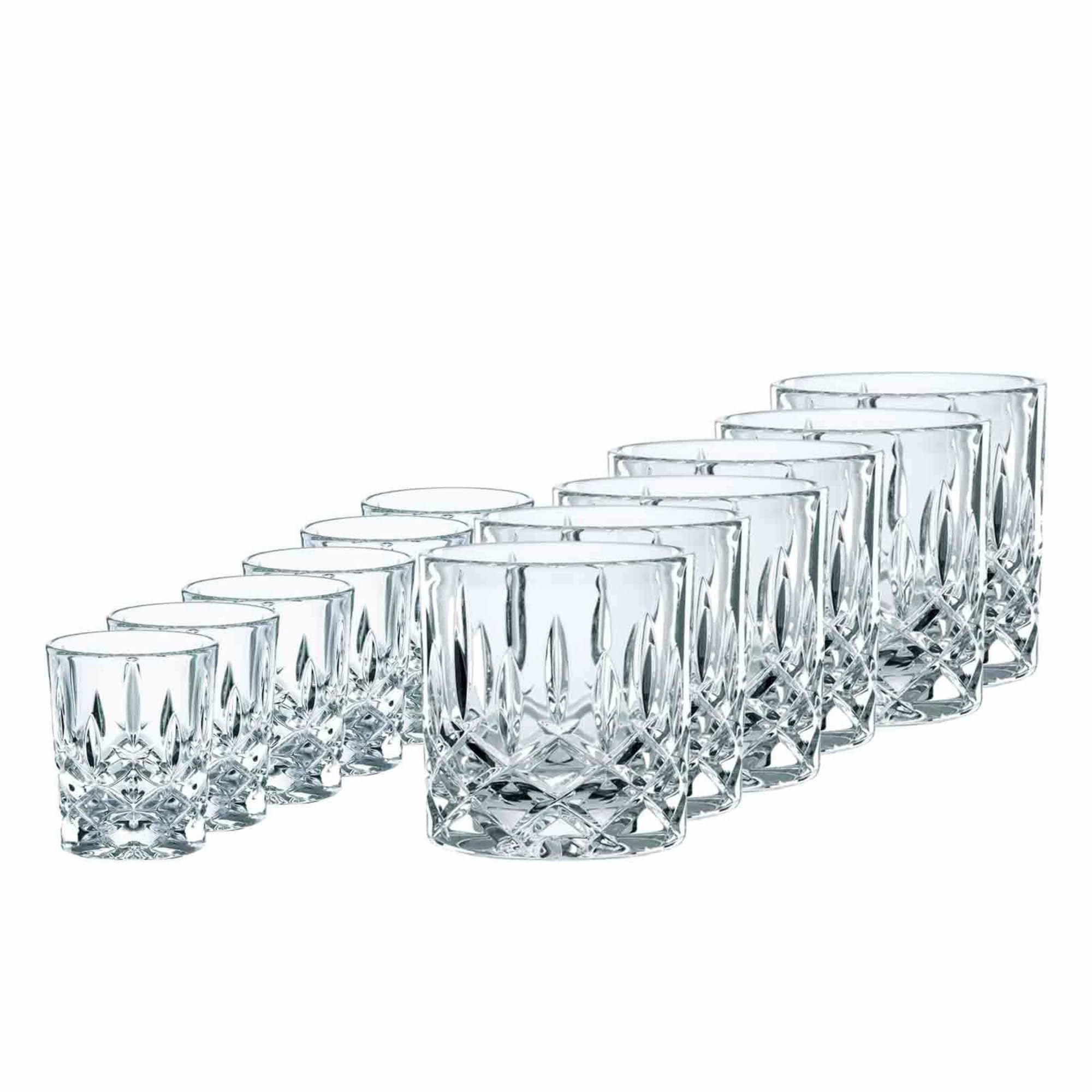 Nachtmann Noblesse 8-Piece Lead-Free Crystal Glass Drinkware Set 3 5 Includes 8 oz Whiskey Tumblers 2 oz Shot