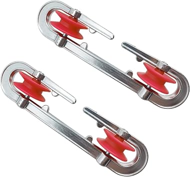 ZLY Aluminum Clothesline Spreader,Pulley Clothesline Accessories for Heavy Loads and Long Clothesline2 Pack Silver