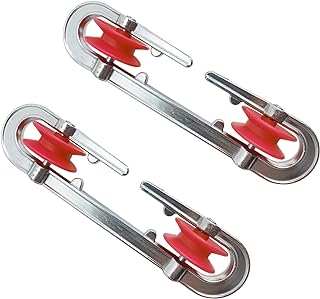 ZLY Aluminum Clothesline Spreader,Pulley Clothesline Accessories for Heavy Loads and Long Clothesline(2 Pack) Silver