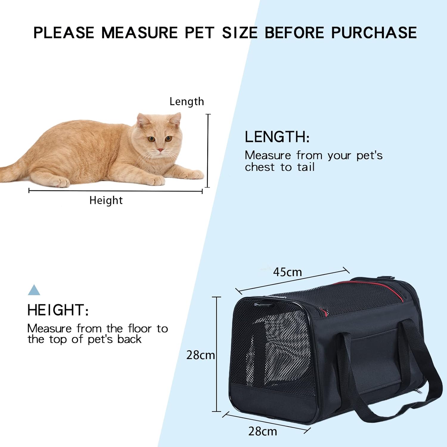 A 4 Pet Airline Approved Cat Carrier Dog Carriers,Removable SoftSided