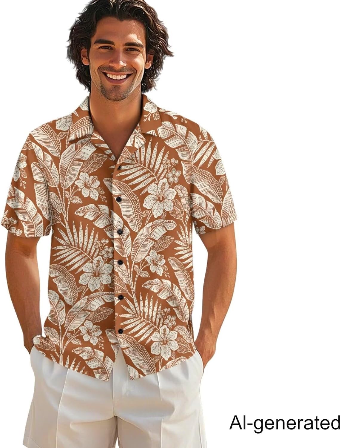 Matching Father Son Hawaiian Shirts Short Sleeve Button Down Tops
