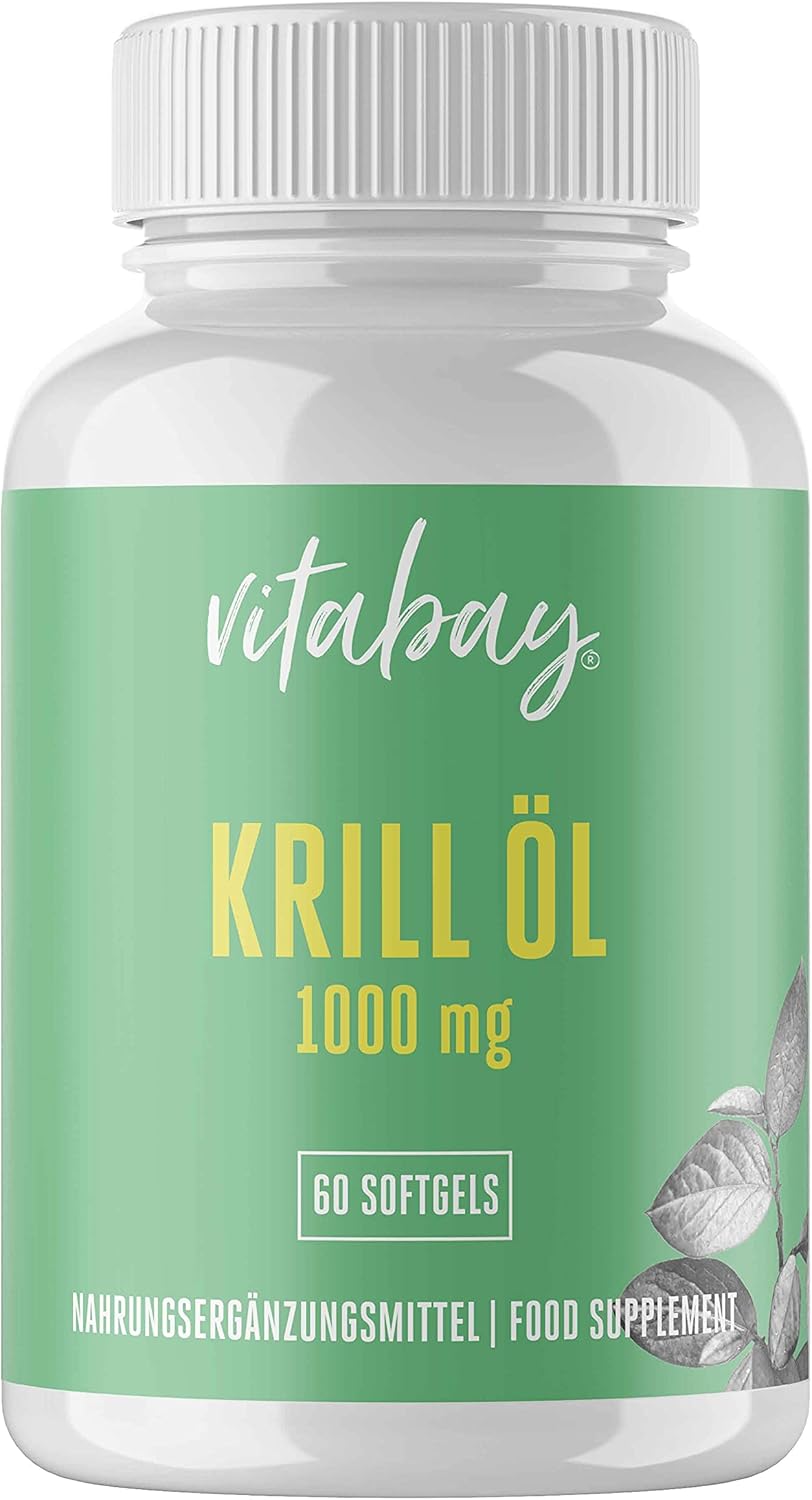 Vitabay Neptune Krillöl 1000 mg • 60 Softgels • Apothekenqualität • Hochdosierte Premium ...