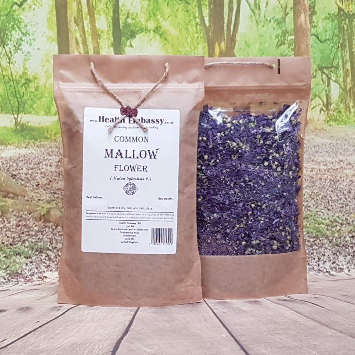 Health Embassy - Malva Selvatica Fiore (Malva Silvestris L) - Common Mallow Flower (100g)