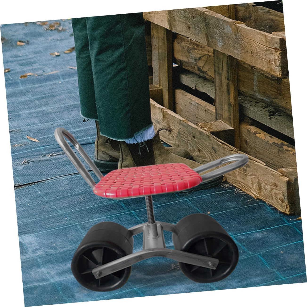 Garden Stool Accessory Rolling Garden Seat Wheel Stable Design for Safe Farming Work
