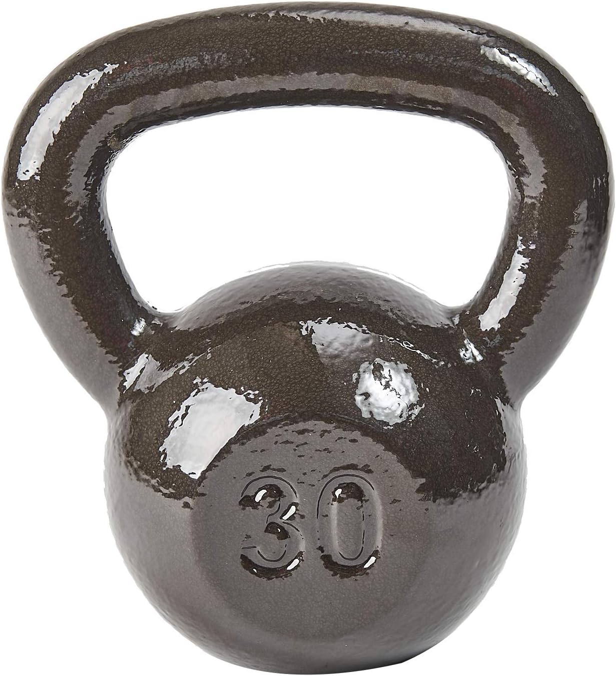 Signature Fitness Kettlebell Solid Smooth Adjustable/Cast Iron/Rubber Base for Strength Training, Home Gym
