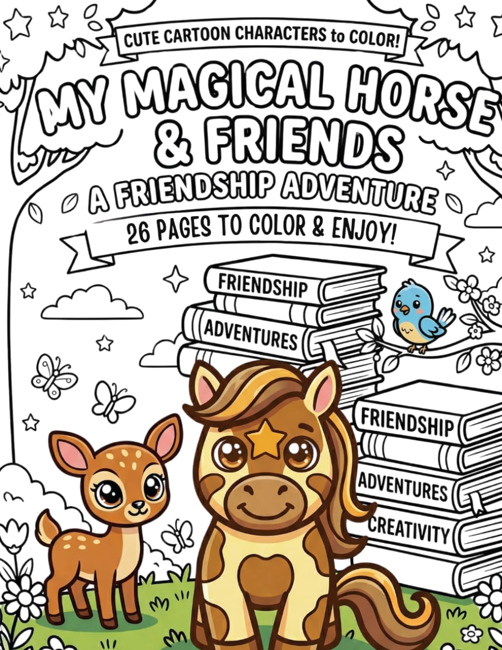 My Magical Horse & Friends A Friendship Adventure: Fun Animals, Birds and Fruits for Toddlers