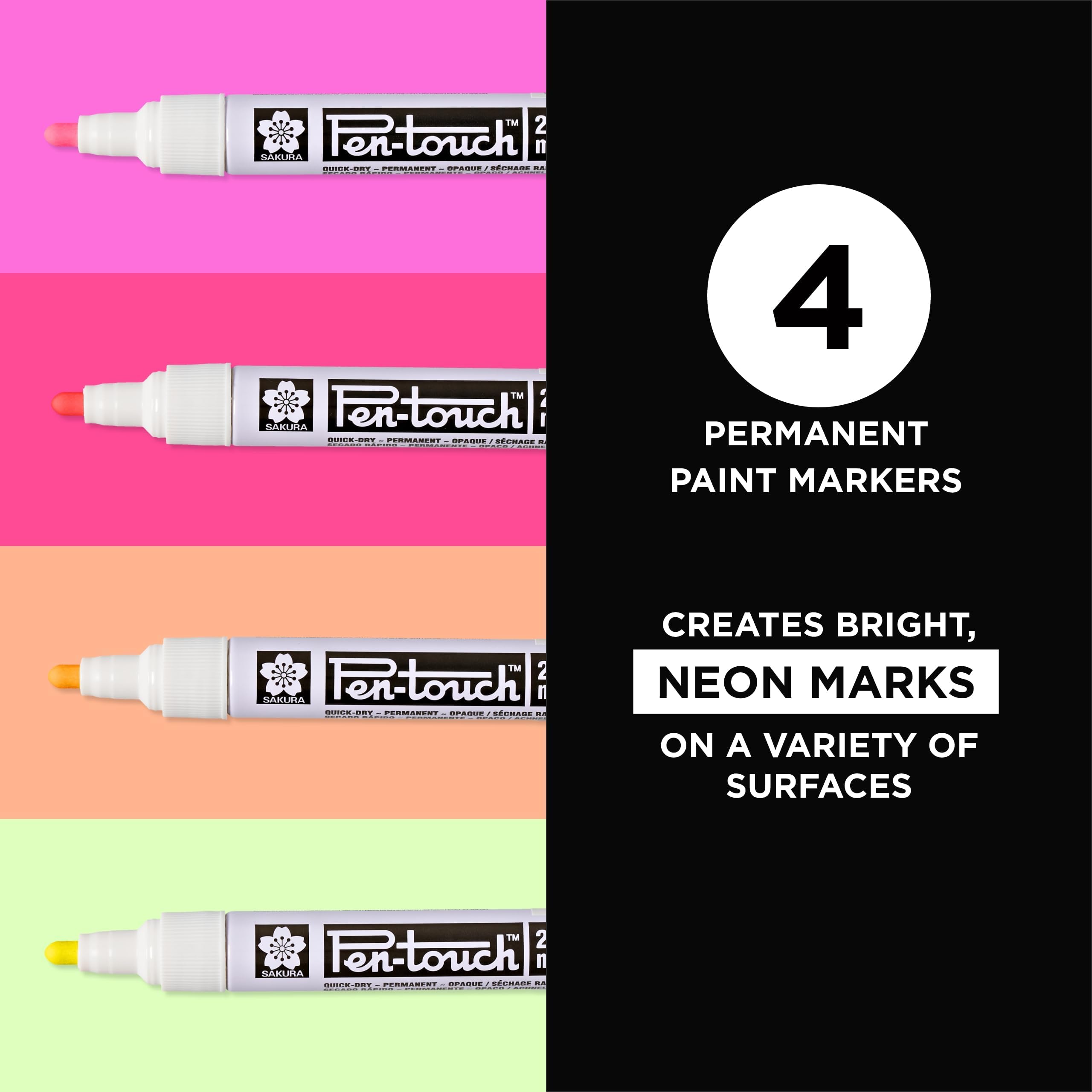 Amazon.com: SAKURA Pen-touch - Marcadores de pintura fluorescente