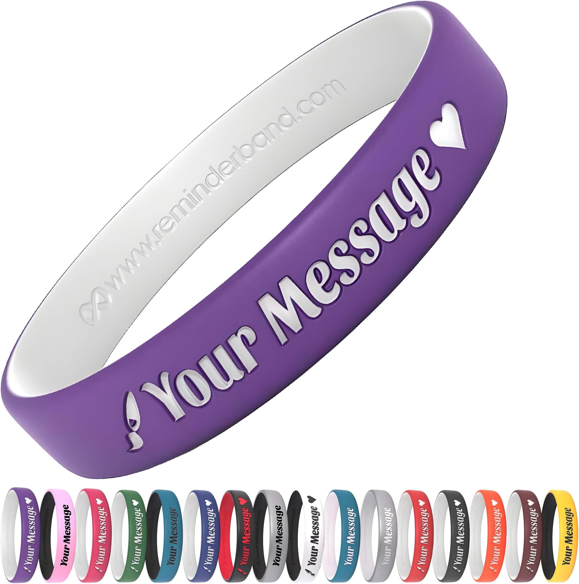 Customizable 100% Silicone Luxe Wristbands – Wristbands Customizable, Custom Bracelets, Personalized Silicone Wrist bands, Customized Bracelet Bulk, Custom Rubber Bracelets for Events and Gifts