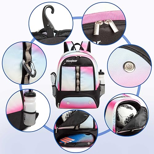 Miniatura 6 de Bolsa de fútbol, mochila de fútbol para baloncesto, voleibol y fútbol, bolsa deportiva con compartimento para pelotas.