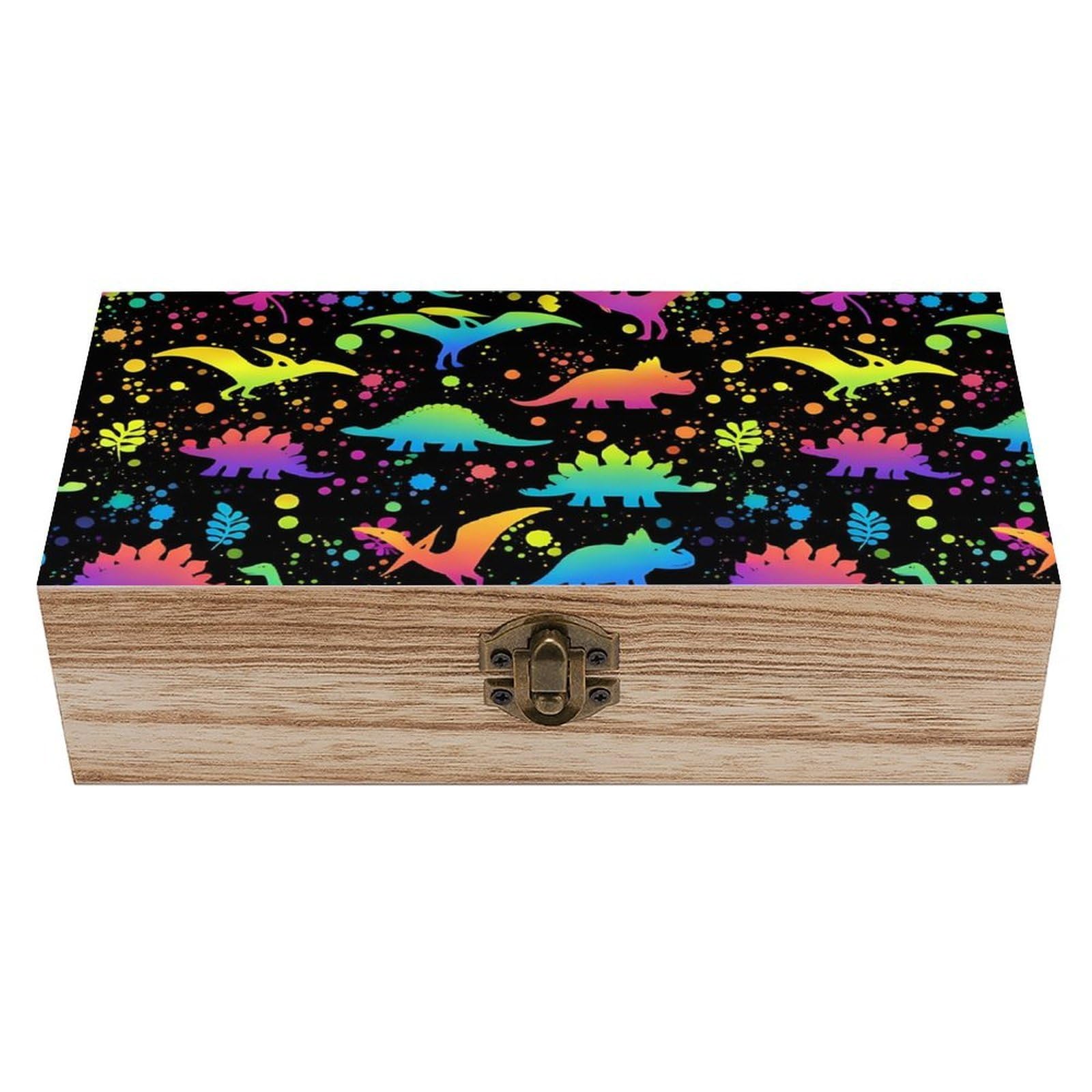HLBSDM Cool Chinese Dragons Wooden Storage Box