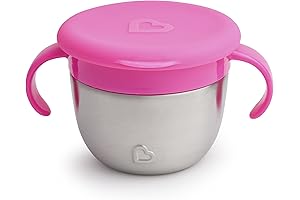 Munchkin Snack+ Stainless Steel No-Spill Snack Catcher Cup