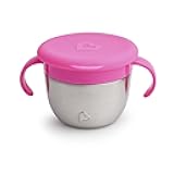 Snack+™ Stainless Steel Snack Catcher Cup with Lid, 9 Ounce, Pink, 1 Pack