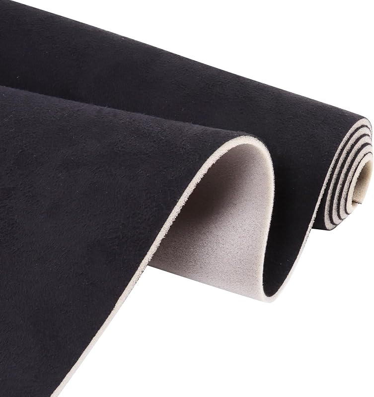 Tecido de camurça sintética para forro de teto automotivo FINDUFA preto 76,2 x 152,4 cm – 1 unidade