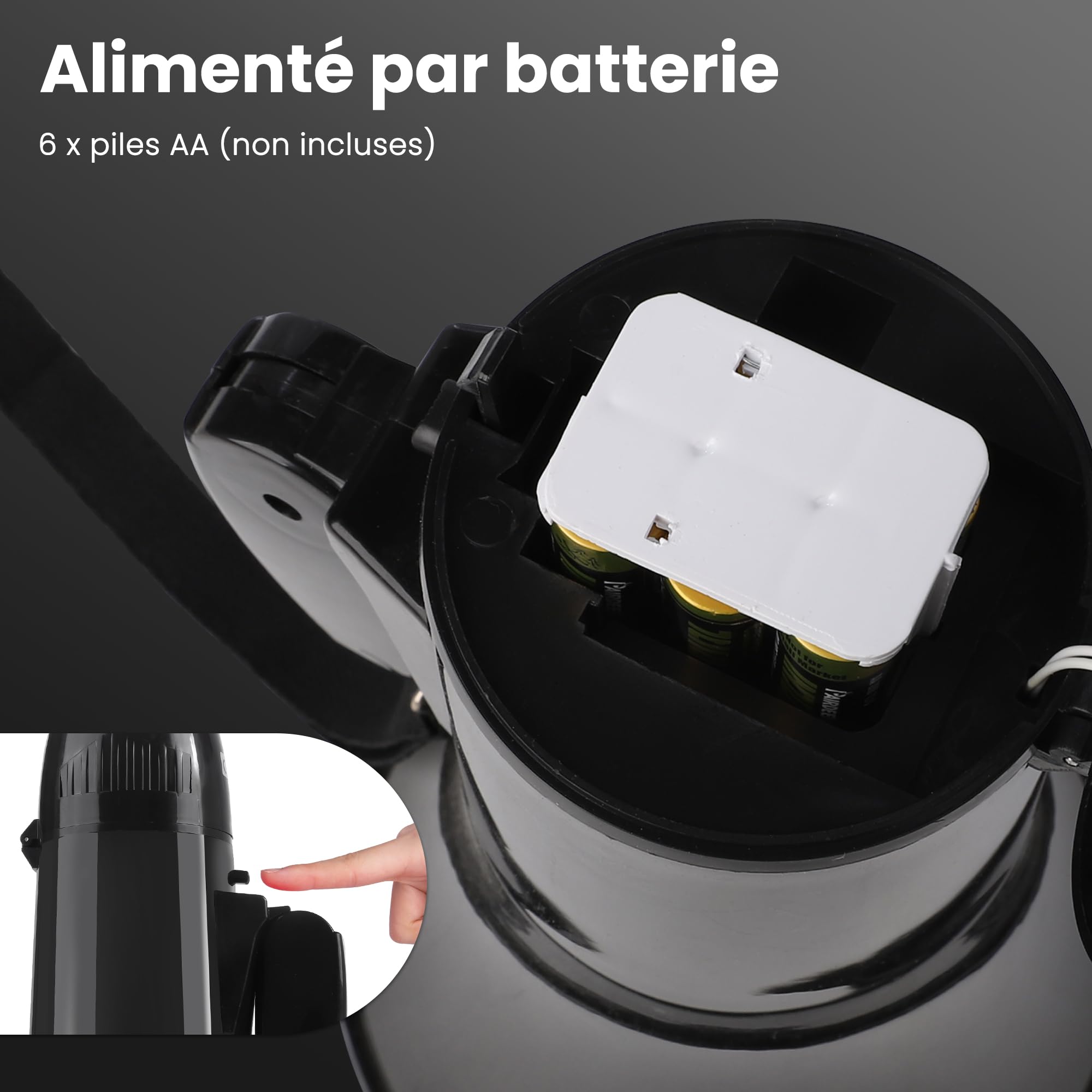 MyMealivos Mégaphone Portable de 35W avec sirène et Enregistrement de 240 Secondes, Couverture vocale jusqu'à 700 mètres