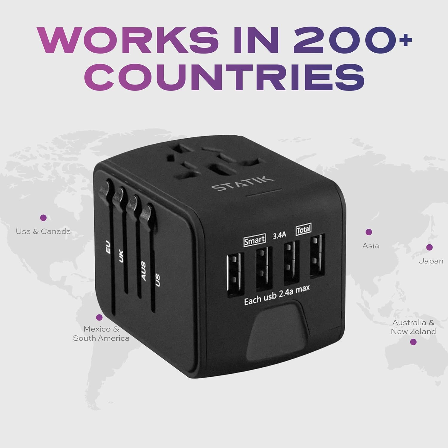 STATIK GaN Charger (45W) & GloboCharge Travel Adapter 12W