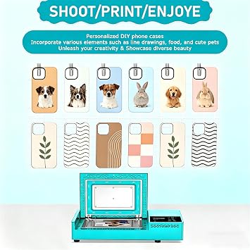 Phone Case Heat Press Machine, 3D Sublimation Vacuum Heat Press Machine, DIY Customize Phone Case Printer Machine with Molds & 20 Mobile Phone Cases