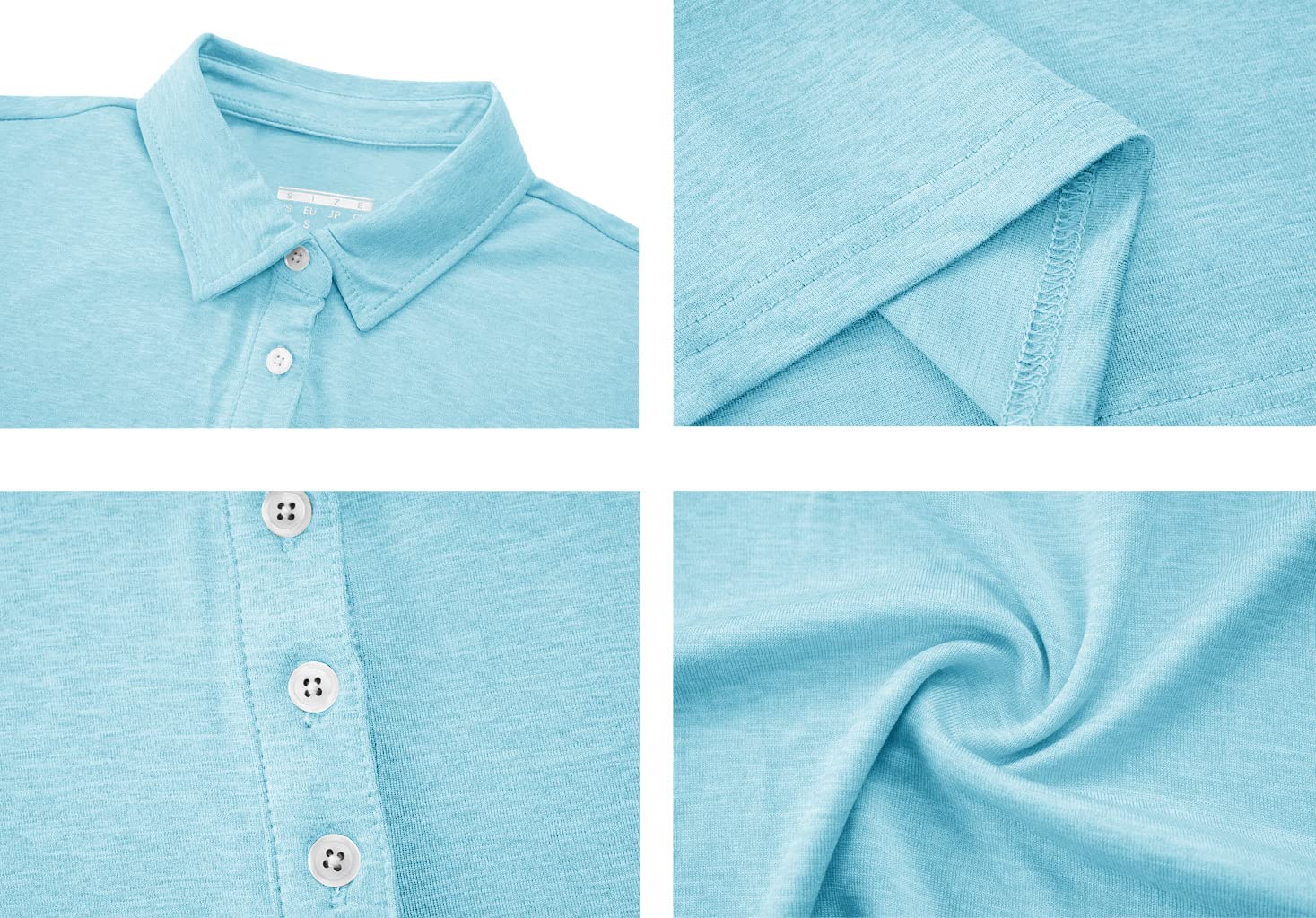 KEFITEVD Polo da donna, a maniche corte, funzionale, da golf, traspirante, ad asciugatura rapida, per il tempo libero