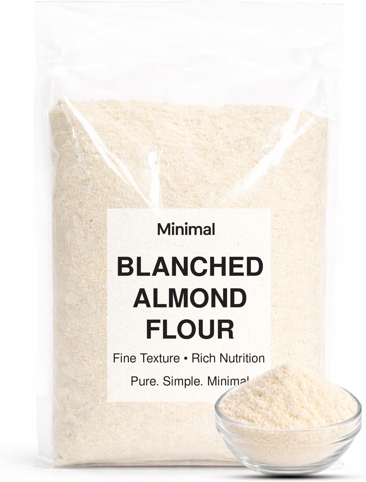 Minimal Blanched Almond Flour - 400Gram Without Skin Keto Friendly Fine Flour(Gluten Free)