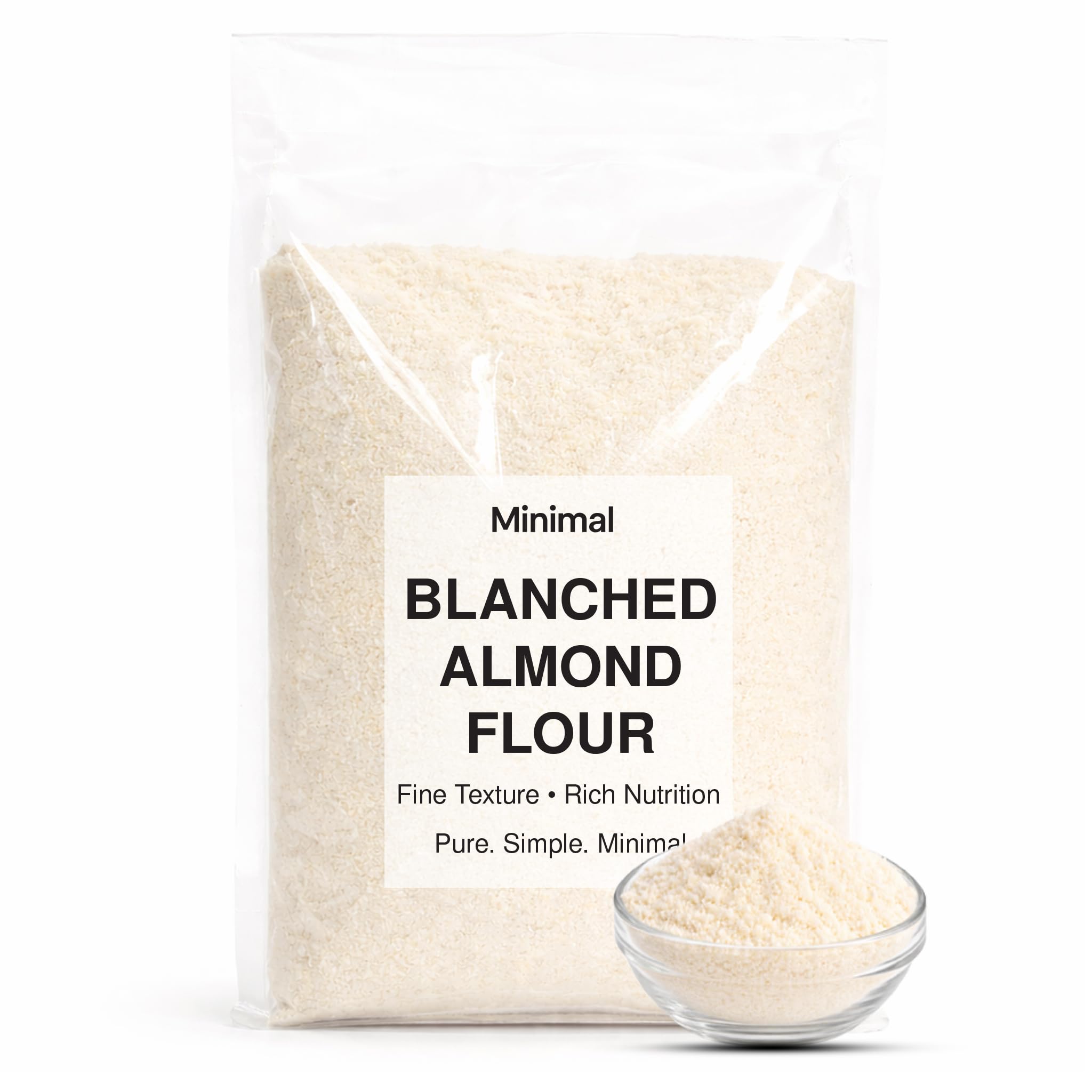Minimal Blanched Almond Flour - 400Gram Without Skin Keto Friendly Fine Flour(Gluten Free)
