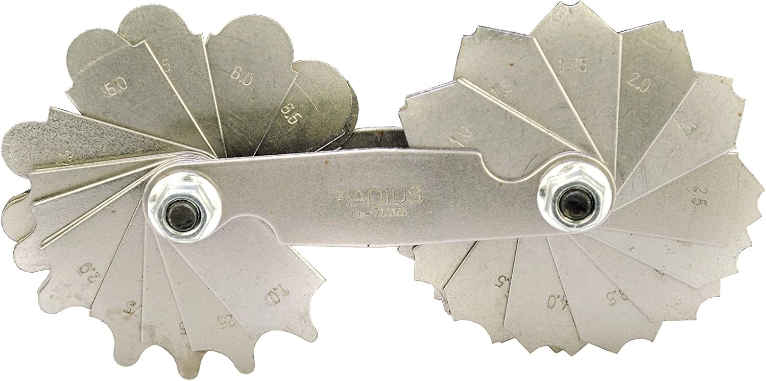 Proops Engineers Metric Radius Gauge 17mm, 32 Leaves, Convex and