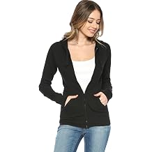 Urban Look Womens Casual Light Weight Thermal Zip Up Hoodies