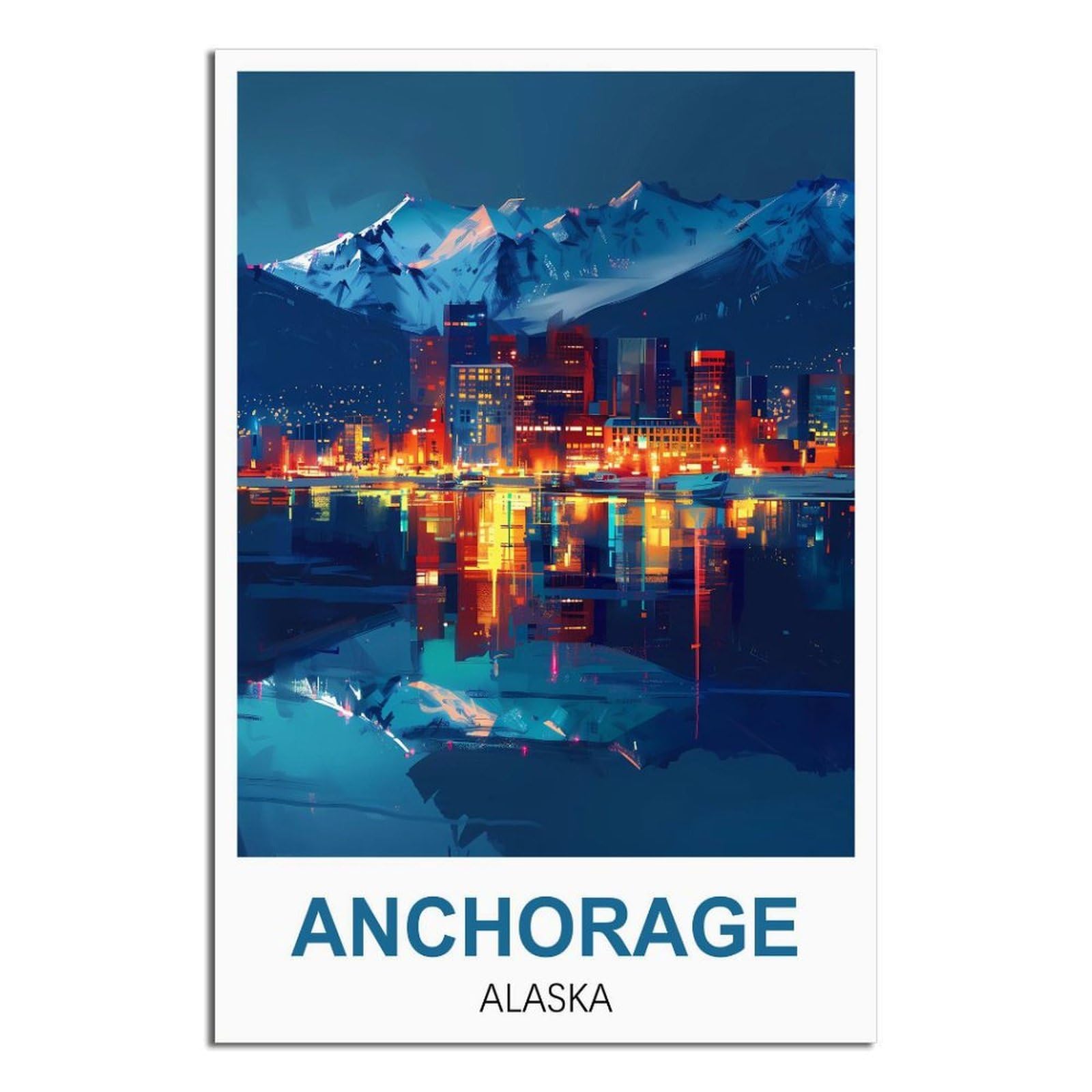 EZMLFA 5D Diamond Art Kits for Beginner,Anchorage Alaska Ship,Diamond Art Kits Gem Cross Stitch Easy Kits for Beginner Crystal Art Crafts Home Wall Decor 50x60cm
