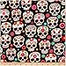 Timeless Treasures Day Of The Dead Skulls Black, Fabric by the Yard