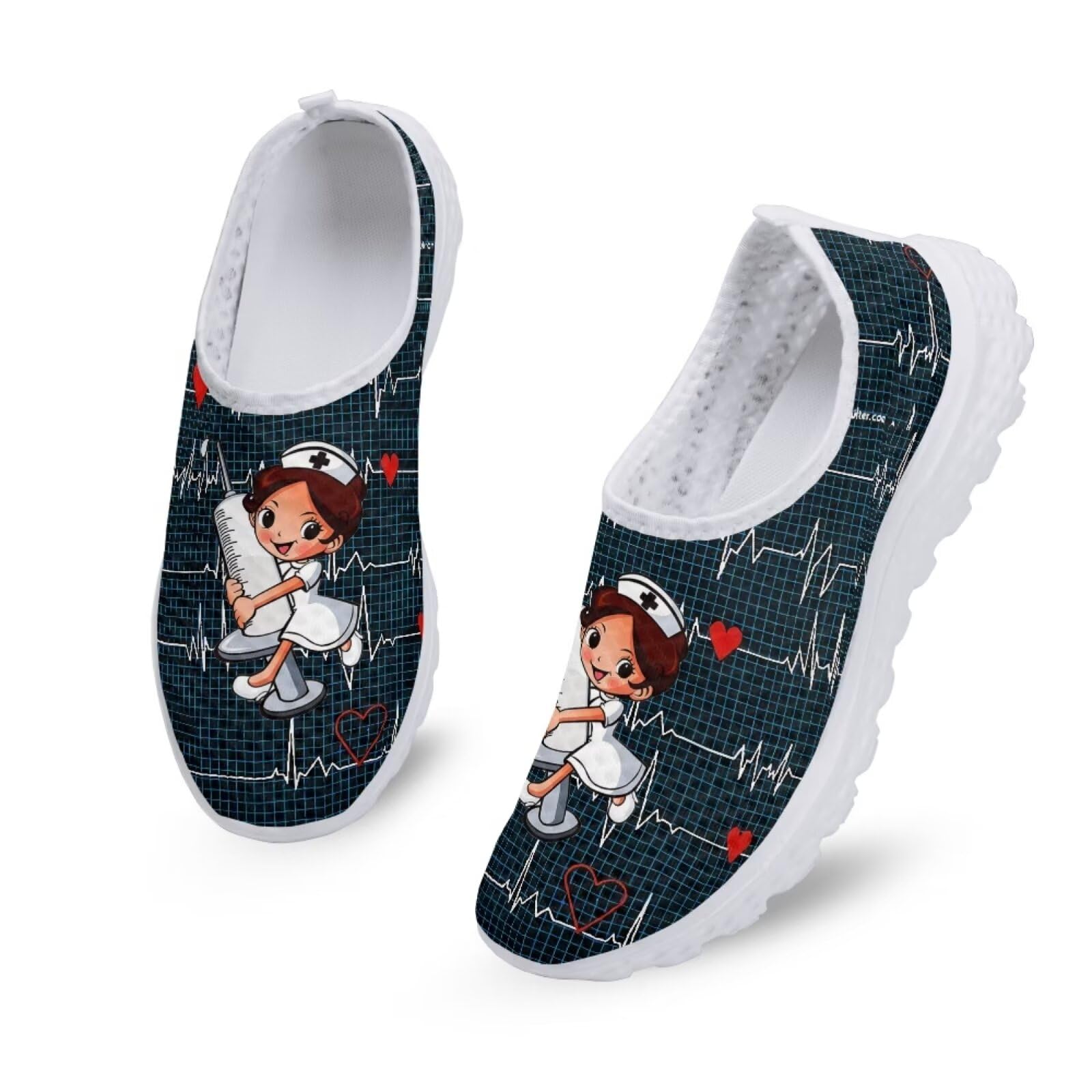 chaqlin Damen Slip-on-Walkingschuhe,Mesh Laufschuhe Outdoor-Turnschuhe Leicht Laufschuhe Sportschuhe