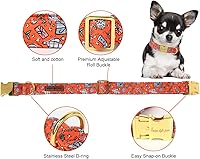 Vista 36 de Unique Style Paws - Collar rosa con hebilla de metal, duradero y lindo para perros pequeños a grandes