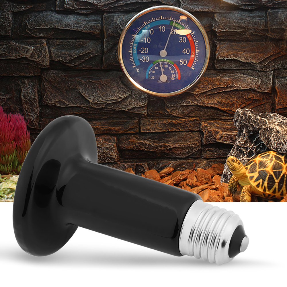 GOTOTOP Ceramiczna lampa ciepła gadów na podczerwień / żarówka/światło do żółwia gadów i amfibii jaszczurek 75 W/100 W/150 W (opcjonalnie) (150 W)