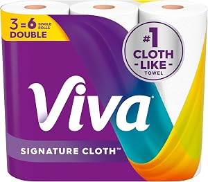 Viva Signature Cloth Paper Towels, 3 Double Rolls, 86 Sheets per Roll